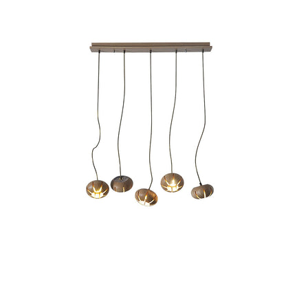 Rustic Wooden Pumpkin Cluster Ceiling Light