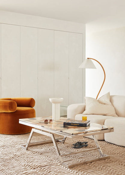 Scandinavian Beechwood & Iron LED Floor Lamp