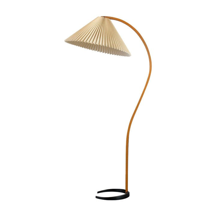 Scandinavian Beechwood & Iron LED Floor Lamp