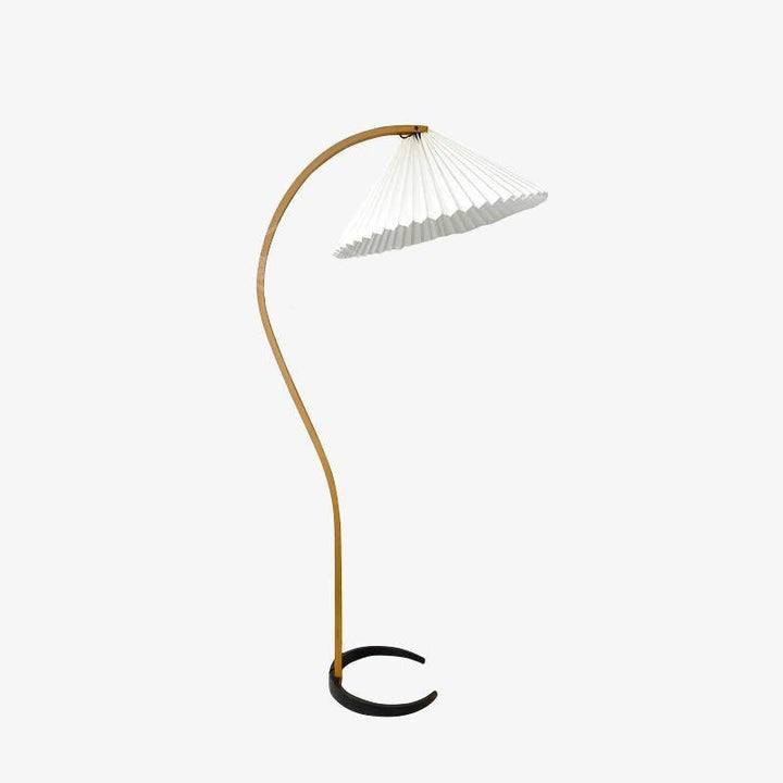 Scandinavian Beechwood & Iron LED Floor Lamp