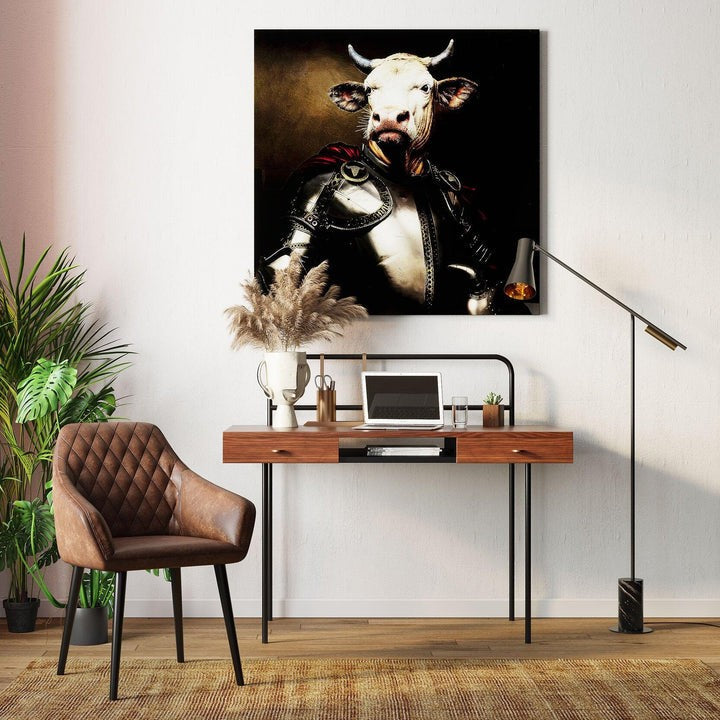 Scandinavian Black Metal & Marble Floor Lamp