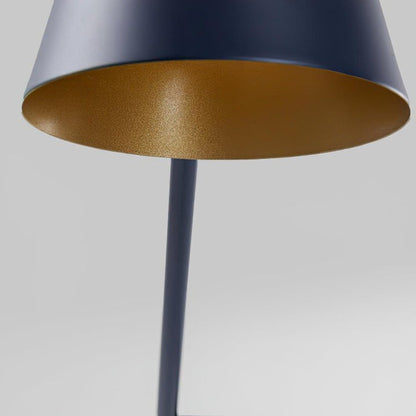 Scandinavian Black Metal & Marble Floor Lamp