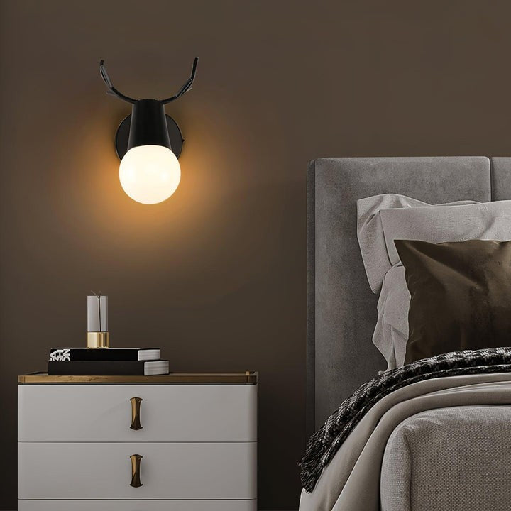 Scandinavian Deer Antler Wall Lamp