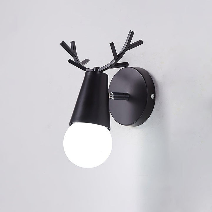 Scandinavian Deer Antler Wall Lamp