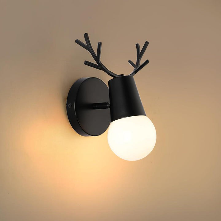 Scandinavian Deer Antler Wall Lamp