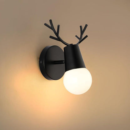 Scandinavian Deer Antler Wall Lamp