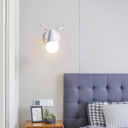 Scandinavian Deer Antler Wall Lamp