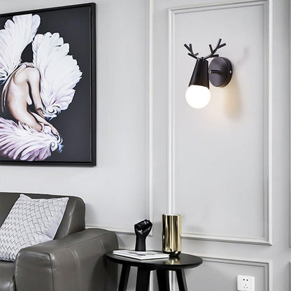 Scandinavian Deer Antler Wall Lamp