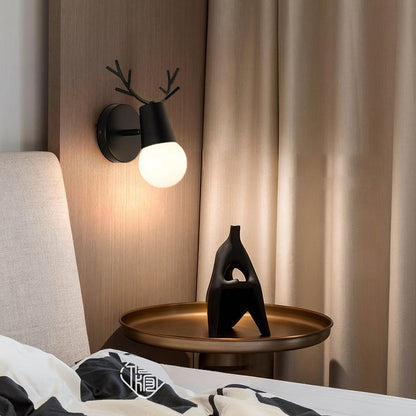 Scandinavian Deer Antler Wall Lamp