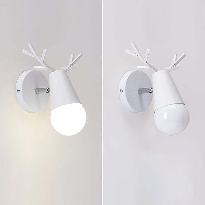 Scandinavian Deer Antler Wall Lamp