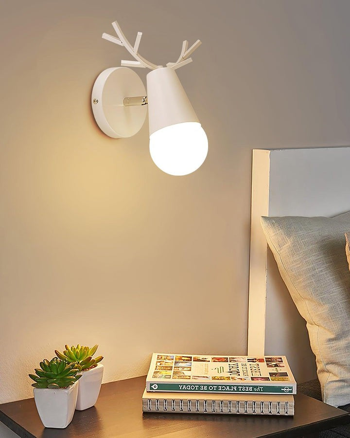 Scandinavian Deer Antler Wall Lamp