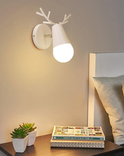 Scandinavian Deer Antler Wall Lamp
