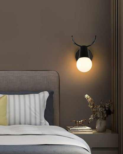 Scandinavian Deer Antler Wall Lamp