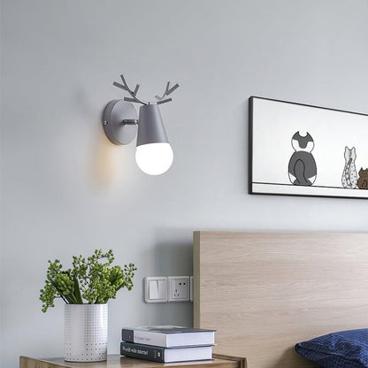 Scandinavian Deer Antler Wall Lamp