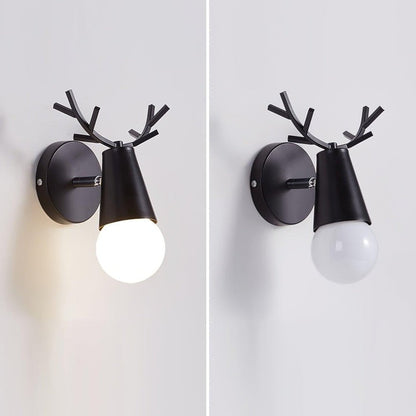 Scandinavian Deer Antler Wall Lamp