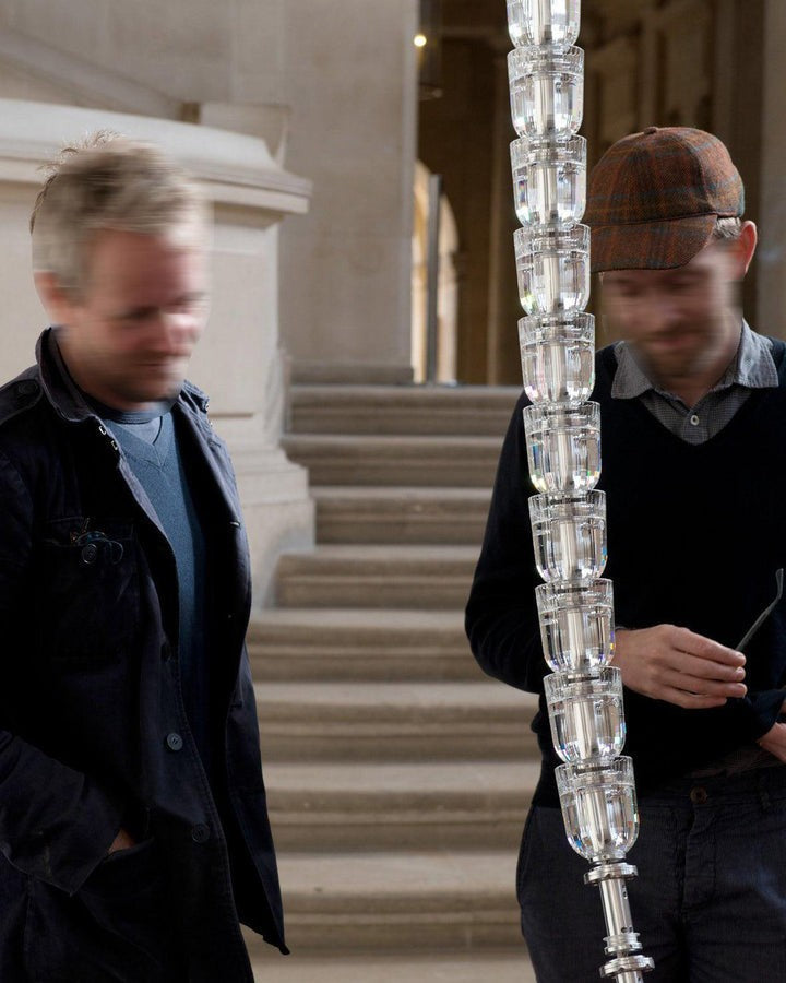 Sculptural Acrylic LED Chandelier - 80/100/111 Heads, Chrome or Gold