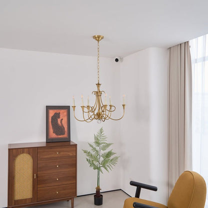 Sculptural Double-Twist Crystal Chandelier
