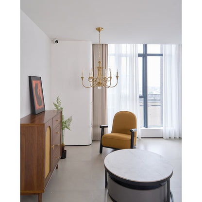 Sculptural Double-Twist Crystal Chandelier