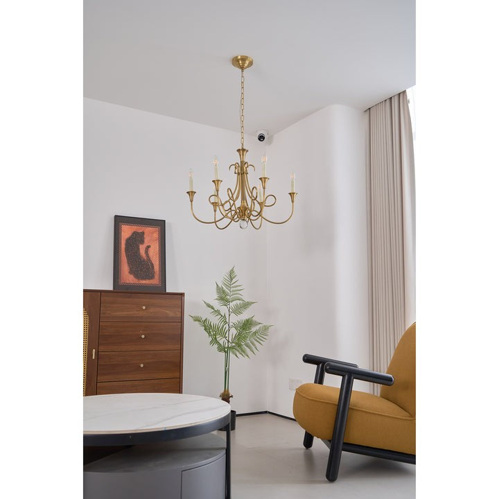 Sculptural Double-Twist Crystal Chandelier