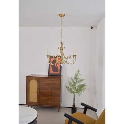 Sculptural Double-Twist Crystal Chandelier