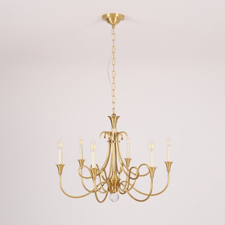 Sculptural Double-Twist Crystal Chandelier