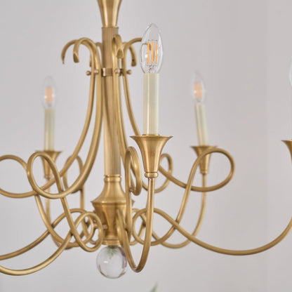 Sculptural Double-Twist Crystal Chandelier