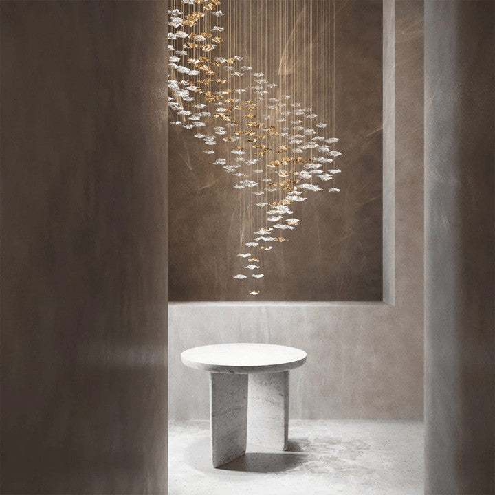 Sculptural Glass Wave Pendant Light