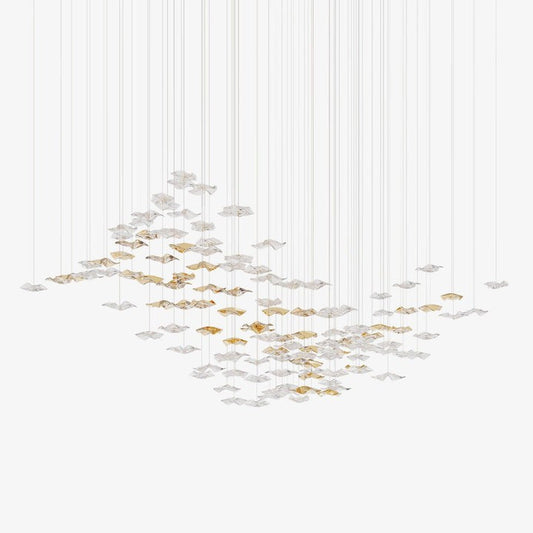 Sculptural Glass Wave Pendant Light