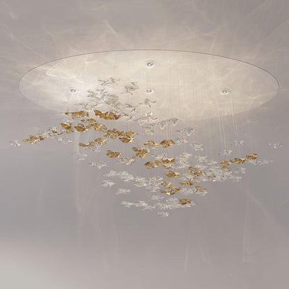 Sculptural Glass Wave Pendant Light