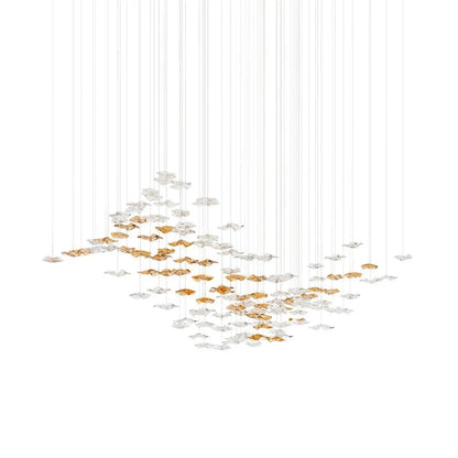 Sculptural Glass Wave Pendant Light