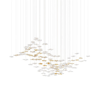Sculptural Glass Wave Pendant Light