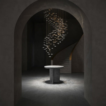 Sculptural Glass Wave Pendant Light