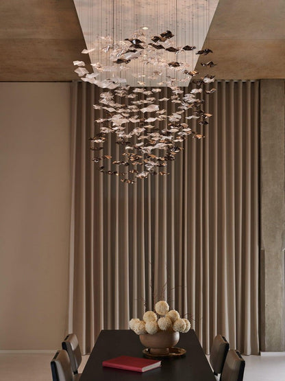 Sculptural Glass Wave Pendant Light