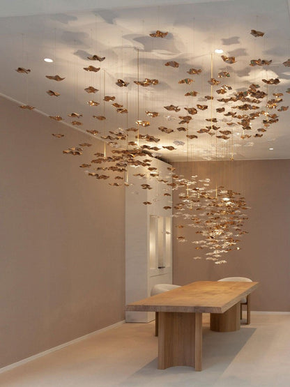 Sculptural Glass Wave Pendant Light
