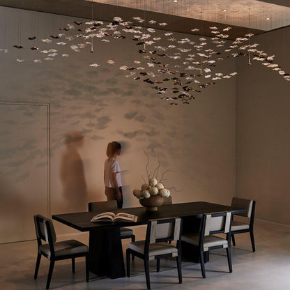 Sculptural Glass Wave Pendant Light