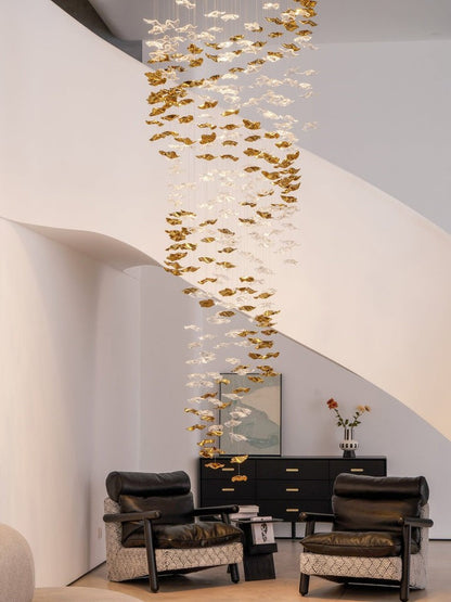 Sculptural Glass Wave Pendant Light