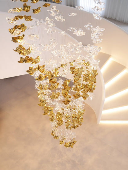 Sculptural Glass Wave Pendant Light