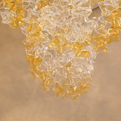 Sculptural Glass Wave Pendant Light