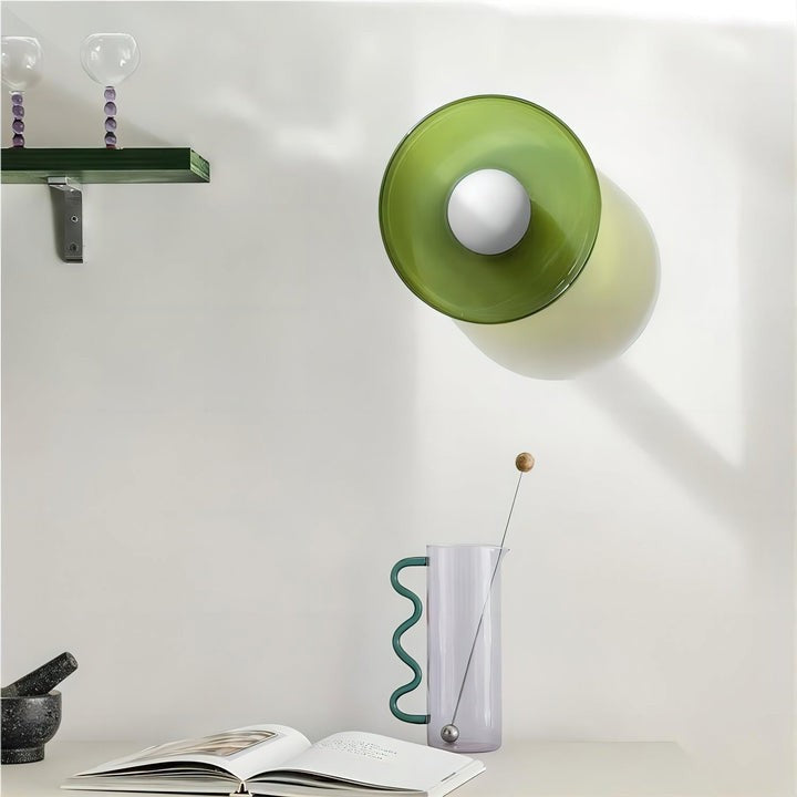 Sculptural LED Ceiling Light with Glass & Metal