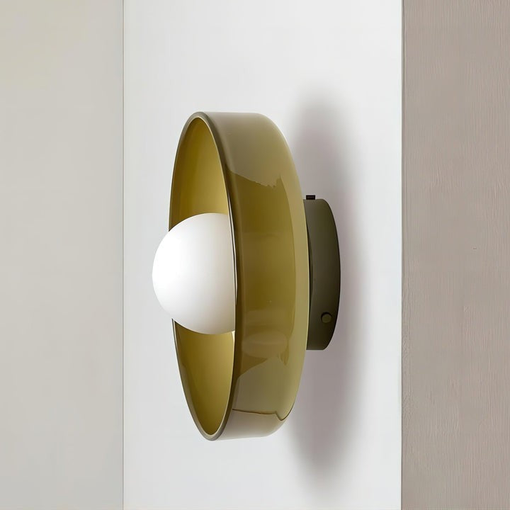 Sculptural LED Ceiling Light with Glass & Metal