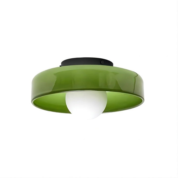 Sculptural LED Ceiling Light with Glass & Metal