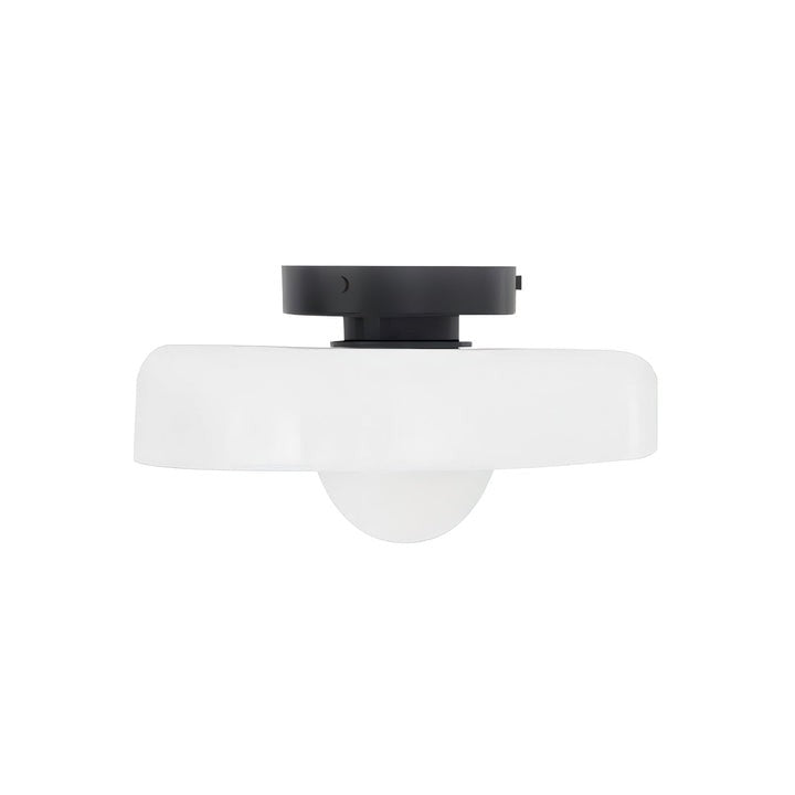 Sculptural LED Ceiling Light with Glass & Metal