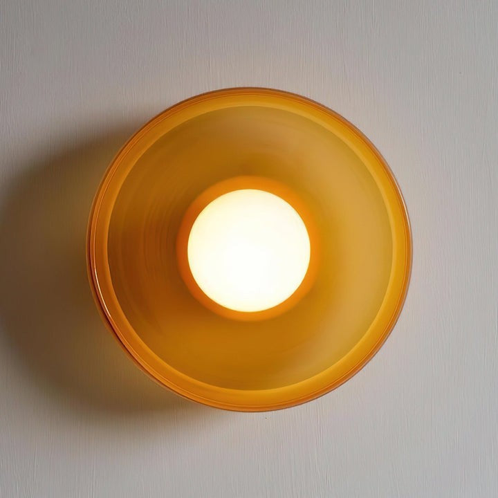 Sculptural LED Ceiling Light with Glass & Metal
