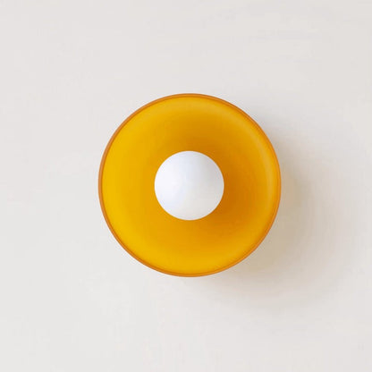 Sculptural LED Ceiling Light with Glass & Metal
