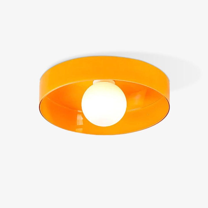 Sculptural LED Ceiling Light with Glass & Metal