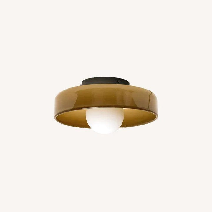Sculptural LED Ceiling Light with Glass & Metal