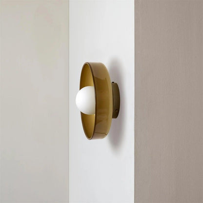 Sculptural LED Ceiling Light with Glass & Metal