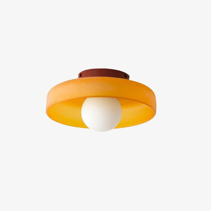 Sculptural LED Ceiling Light with Glass & Metal
