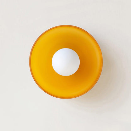 Sculptural LED Ceiling Light with Glass & Metal