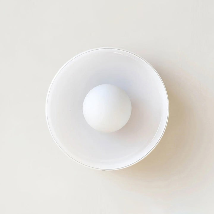 Sculptural LED Ceiling Light with Glass & Metal
